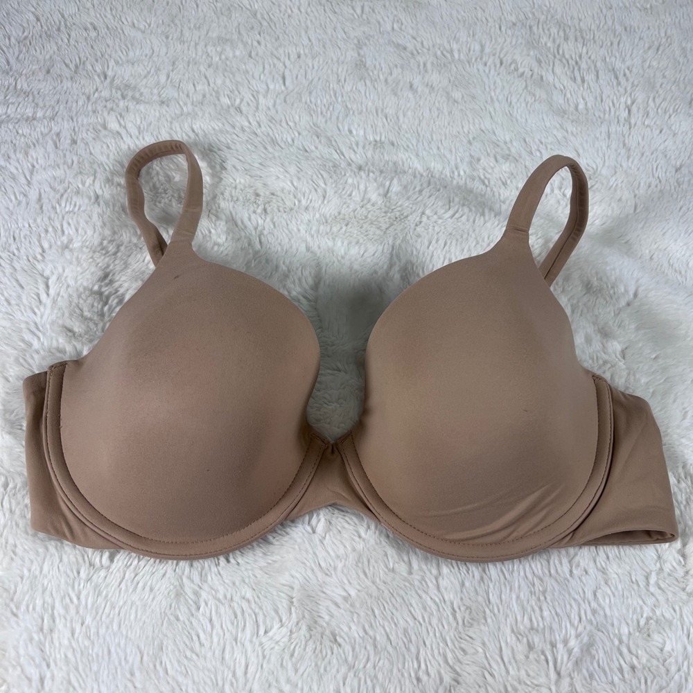 SKIMS Fits Everybody T-Shirt Bra Tan Nude Underwire 32DD Everyday Basic - Picture 3 of 10